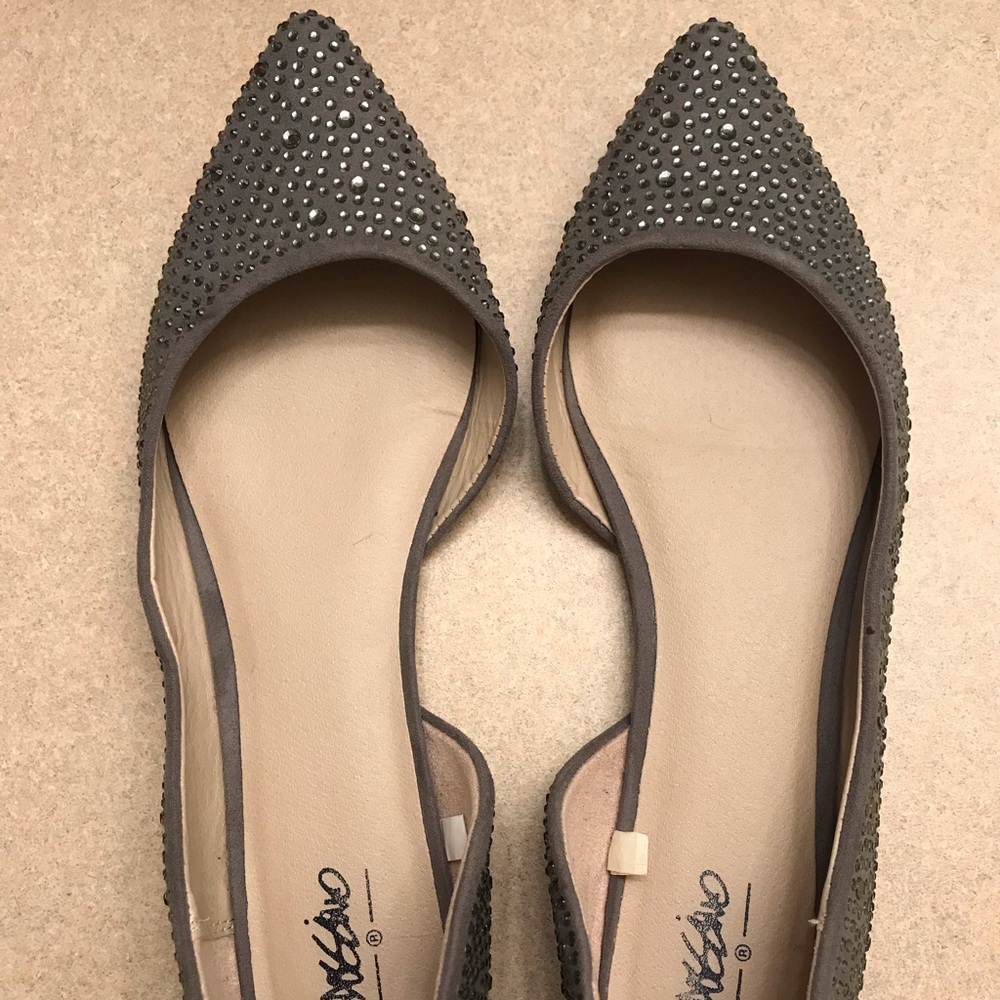 Sparkly Gray Flats